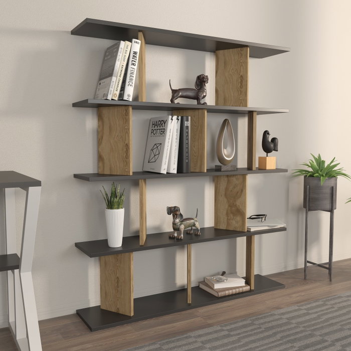 Hanah Home Grace Estantería Negro y Roble